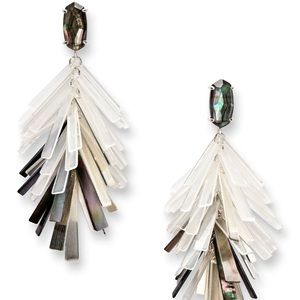 Kendra Scott Jasper Fringe Drop Statement Earrings